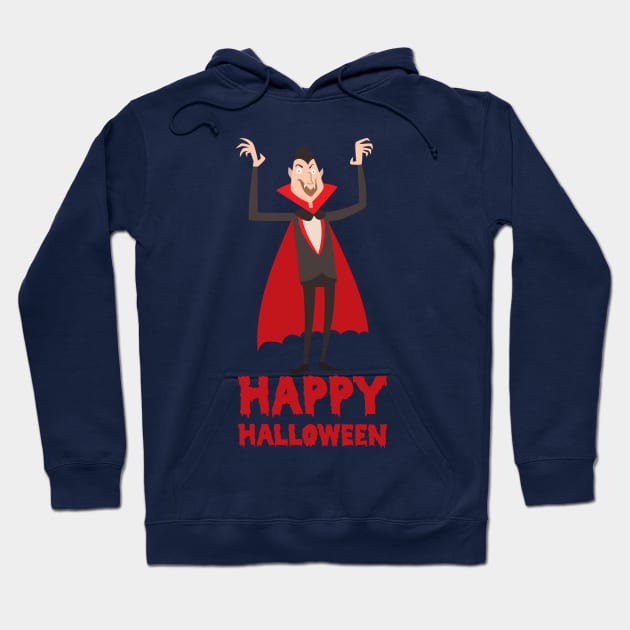 Vampire Scary and Spooky Happy Halloween Funny Graphic Hoodie by SassySoClassy